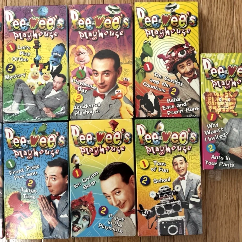 Pee Wee's Playhouse VHS Set of 11 Tapes - 9 are Factory Sealed PeeWee Herman